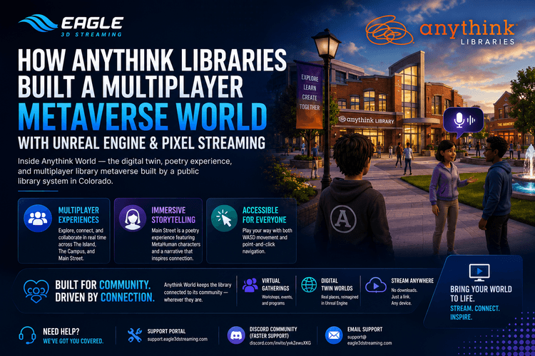 How Anythink Libraries Built a Multiplayer Metaverse World With Unreal Engine and Pixel Streaming